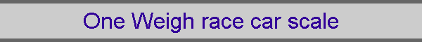 One Weigh Race Car scale