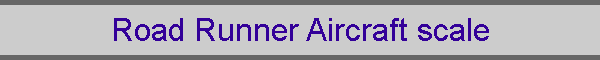 Road Runner Aircraft scale